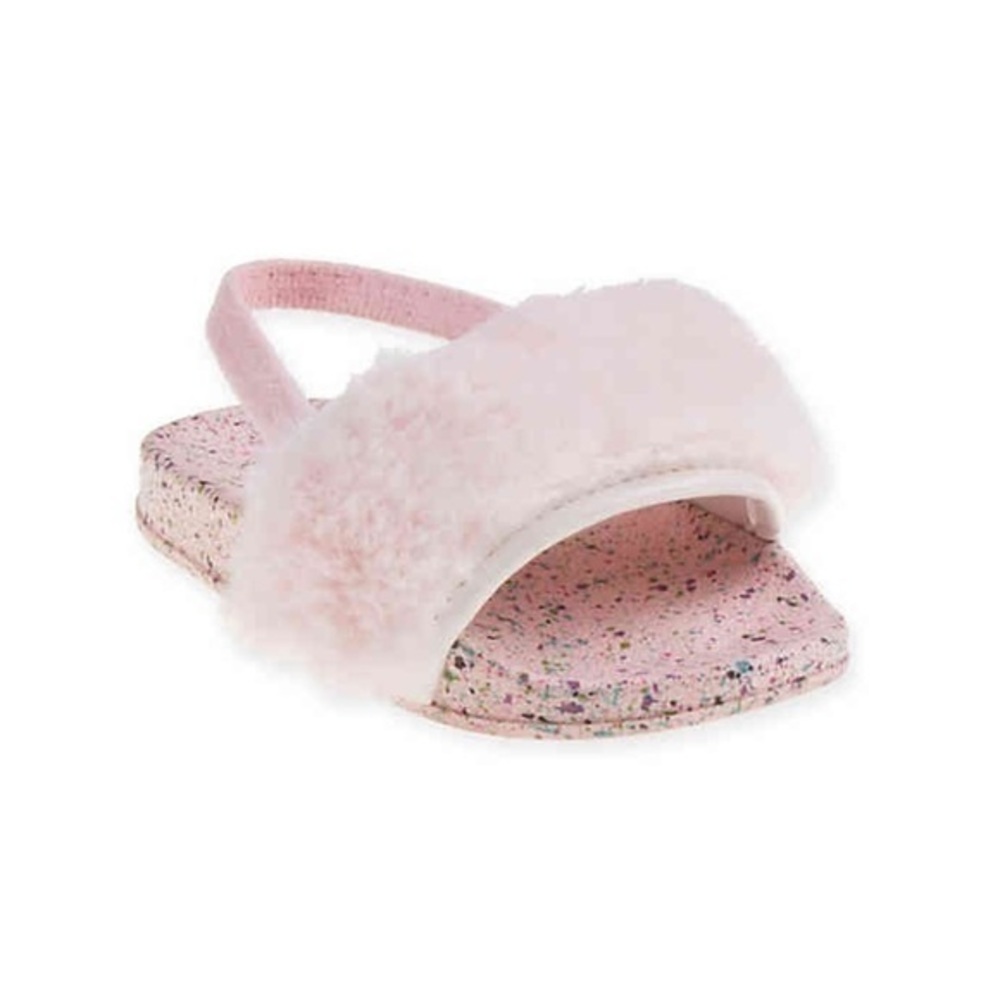 FIRST STEPS Fur Slide pink sandals